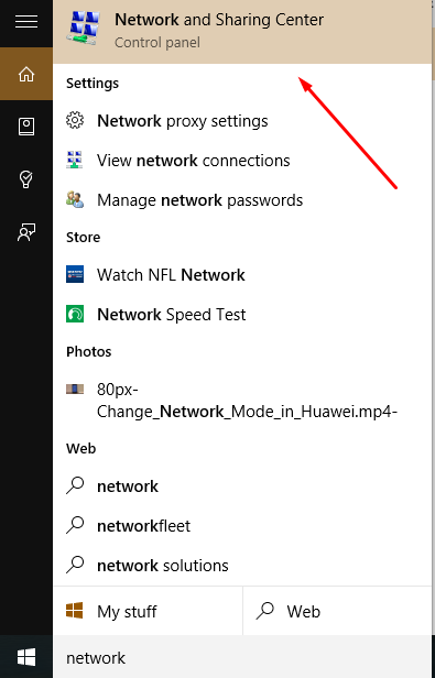 Network settings