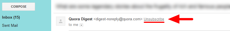 Method#01 - Gmail Unsubscribe Link - 5 unsubscribe from mailing list