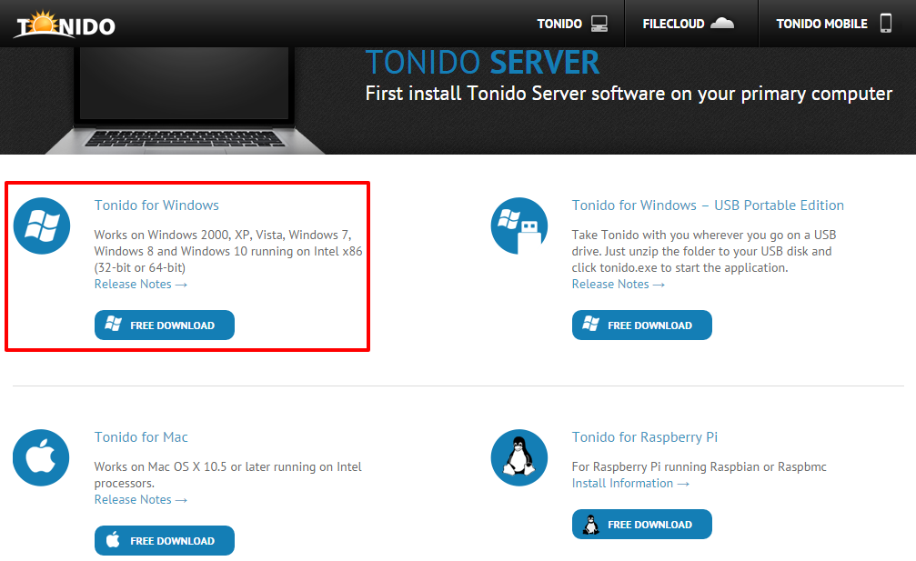 Tonido personal cloud server