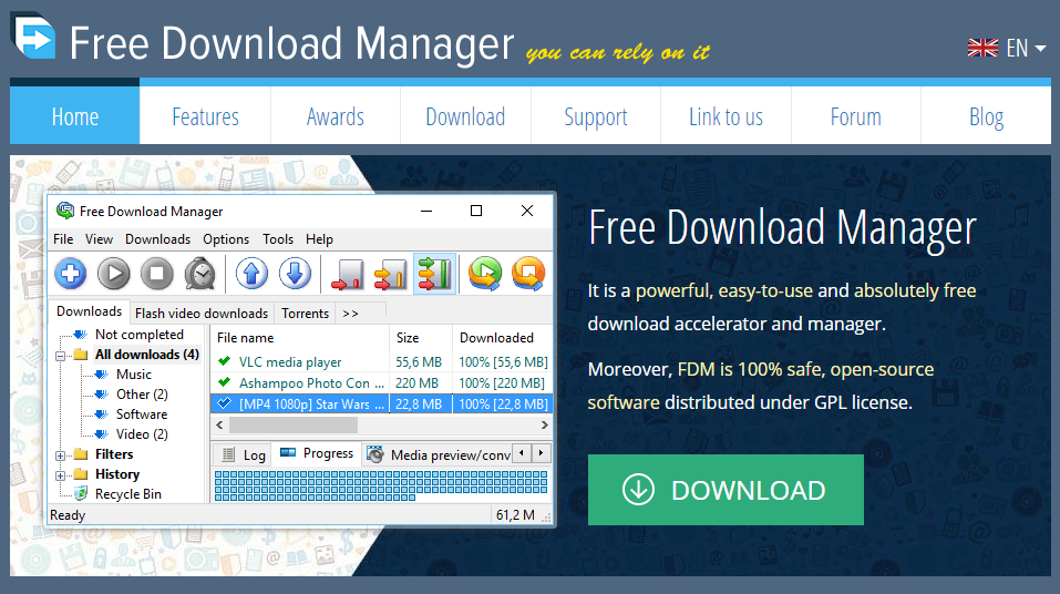 Free Download Manager IDM alternatives