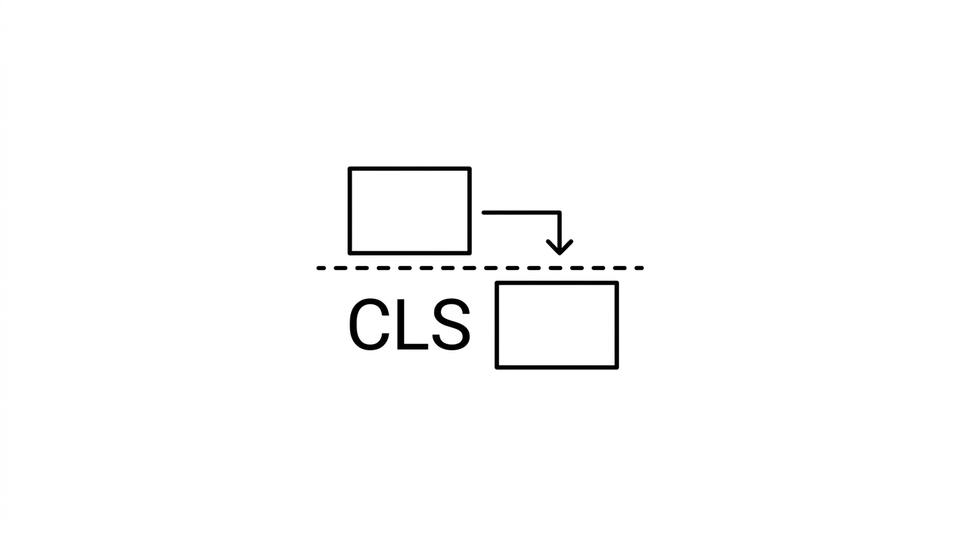 CLS (Cumulative Layout Shift), WikiWalls Glossary illustration