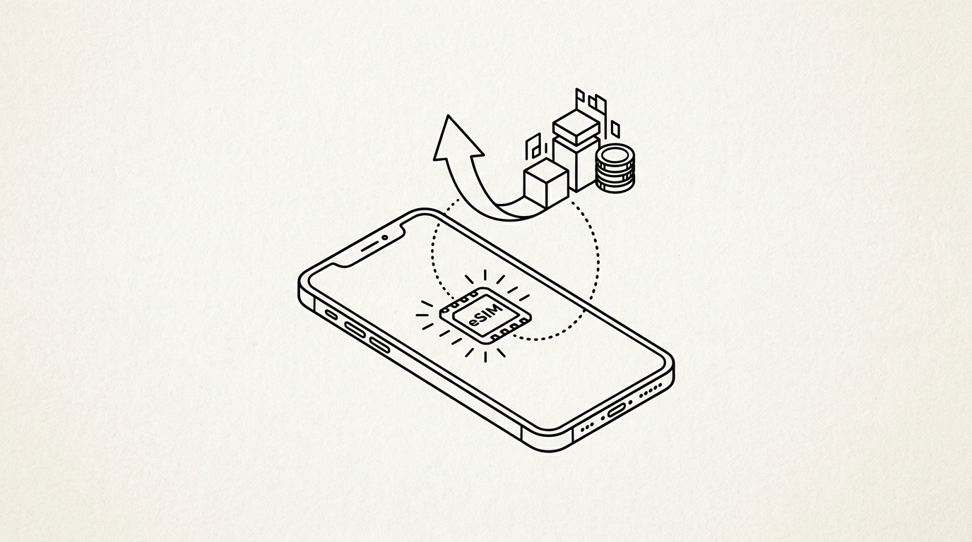 eSIM Top-Up, WikiWalls Glossary illustration