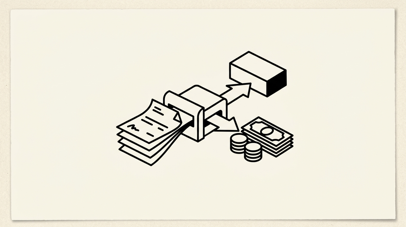 Invoice Factoring, WikiWalls Glossary illustration