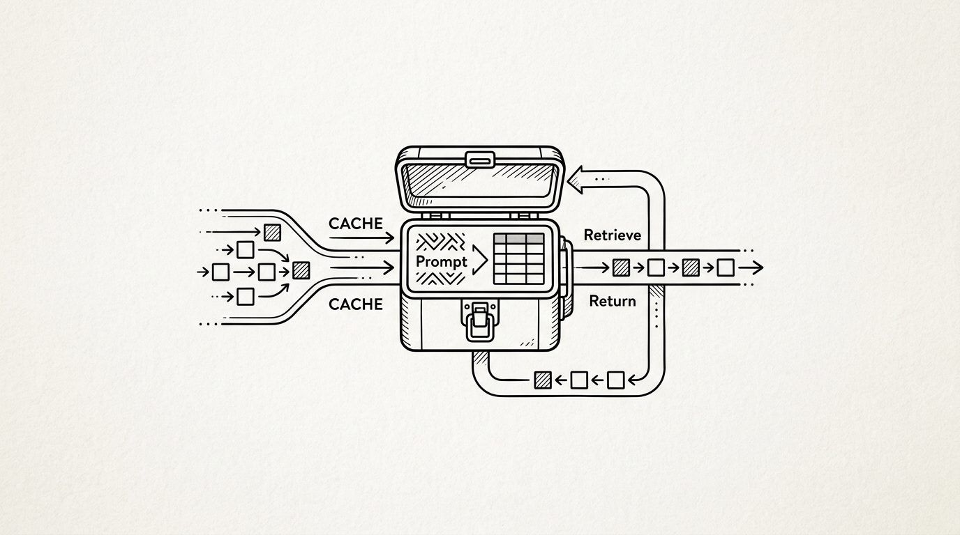 Prompt Caching, WikiWalls Glossary illustration
