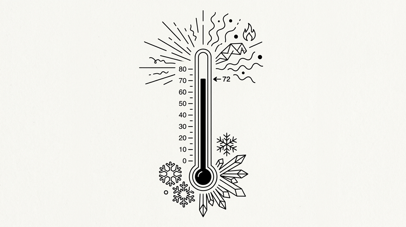 Temperature (LLM), WikiWalls Glossary illustration