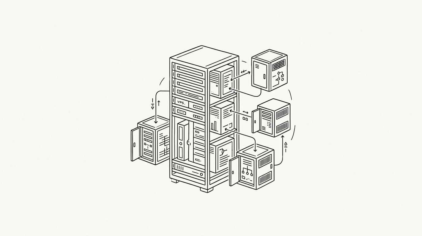 VPS (Virtual Private Server), WikiWalls Glossary illustration
