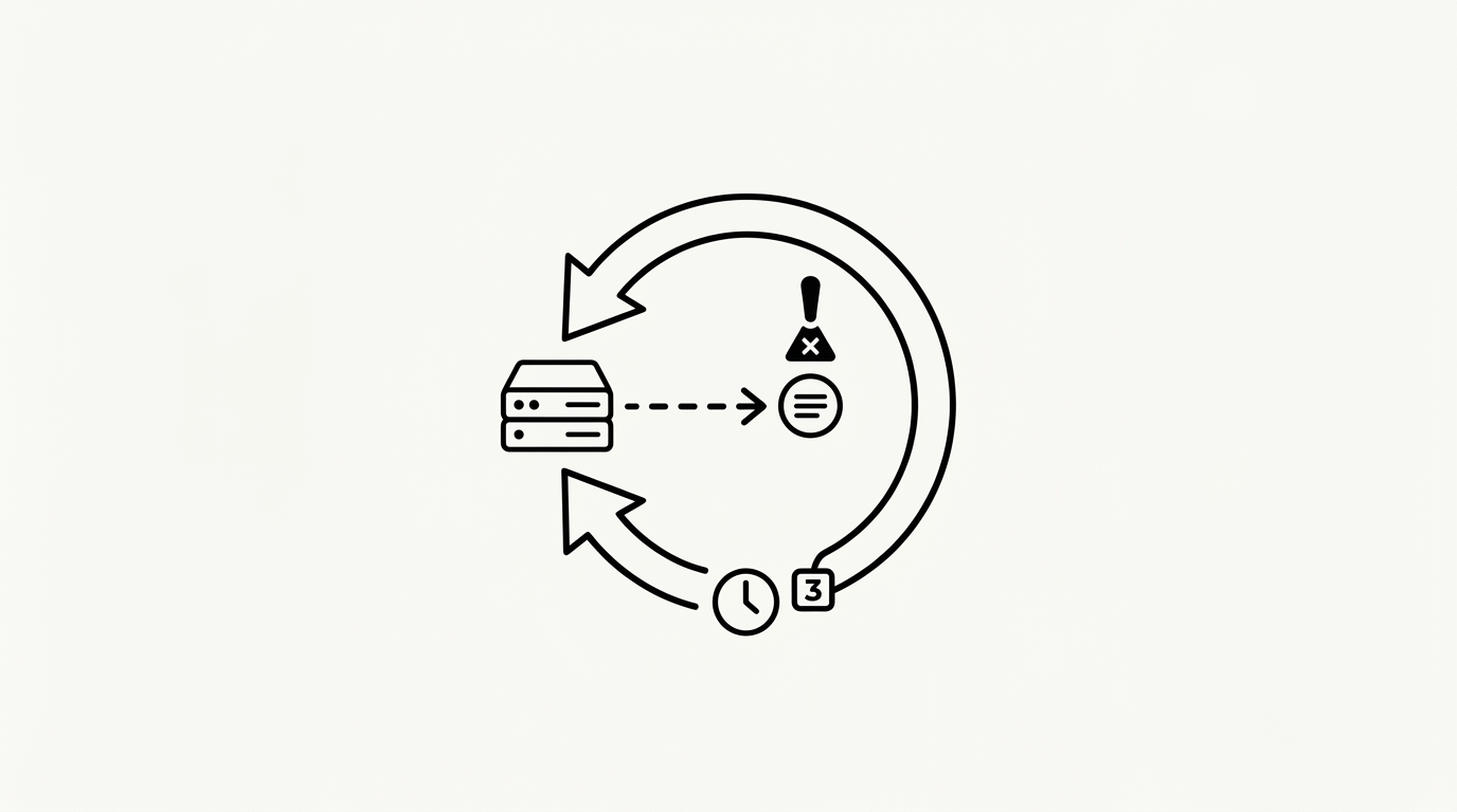 Webhook Retry Logic, WikiWalls Glossary illustration